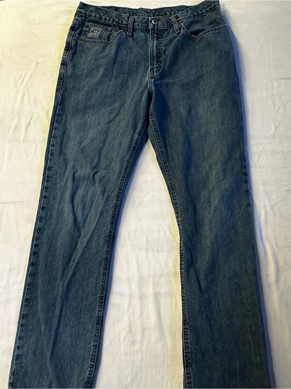 Cinch Regular Fit Straight Leg Jeans Medium Wash Cotton Denim Men's 34x32